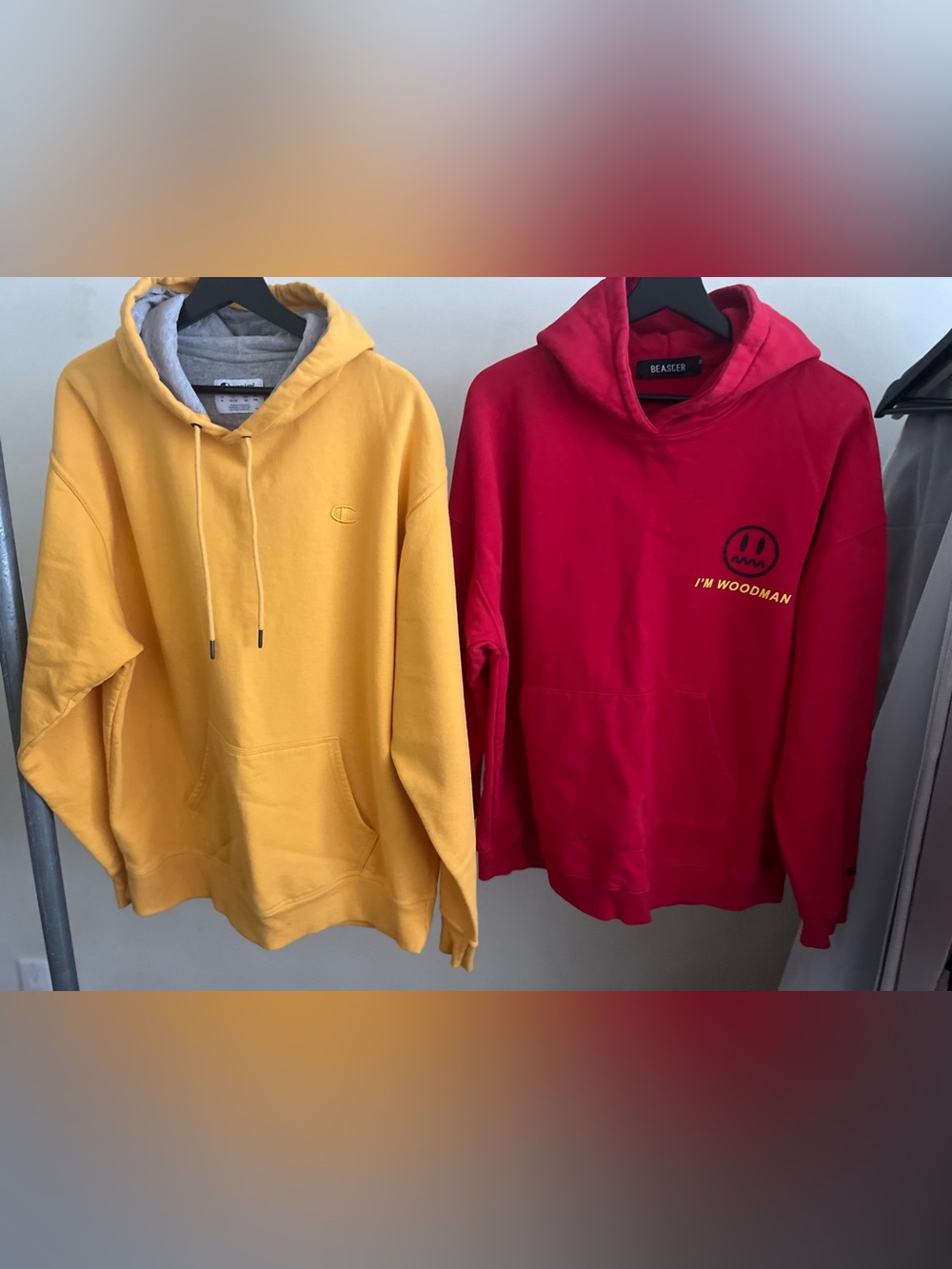 BEASTER Red Graphic Hoodie "Are You Serious?" I'm Woodman！Authentic BEASTER red